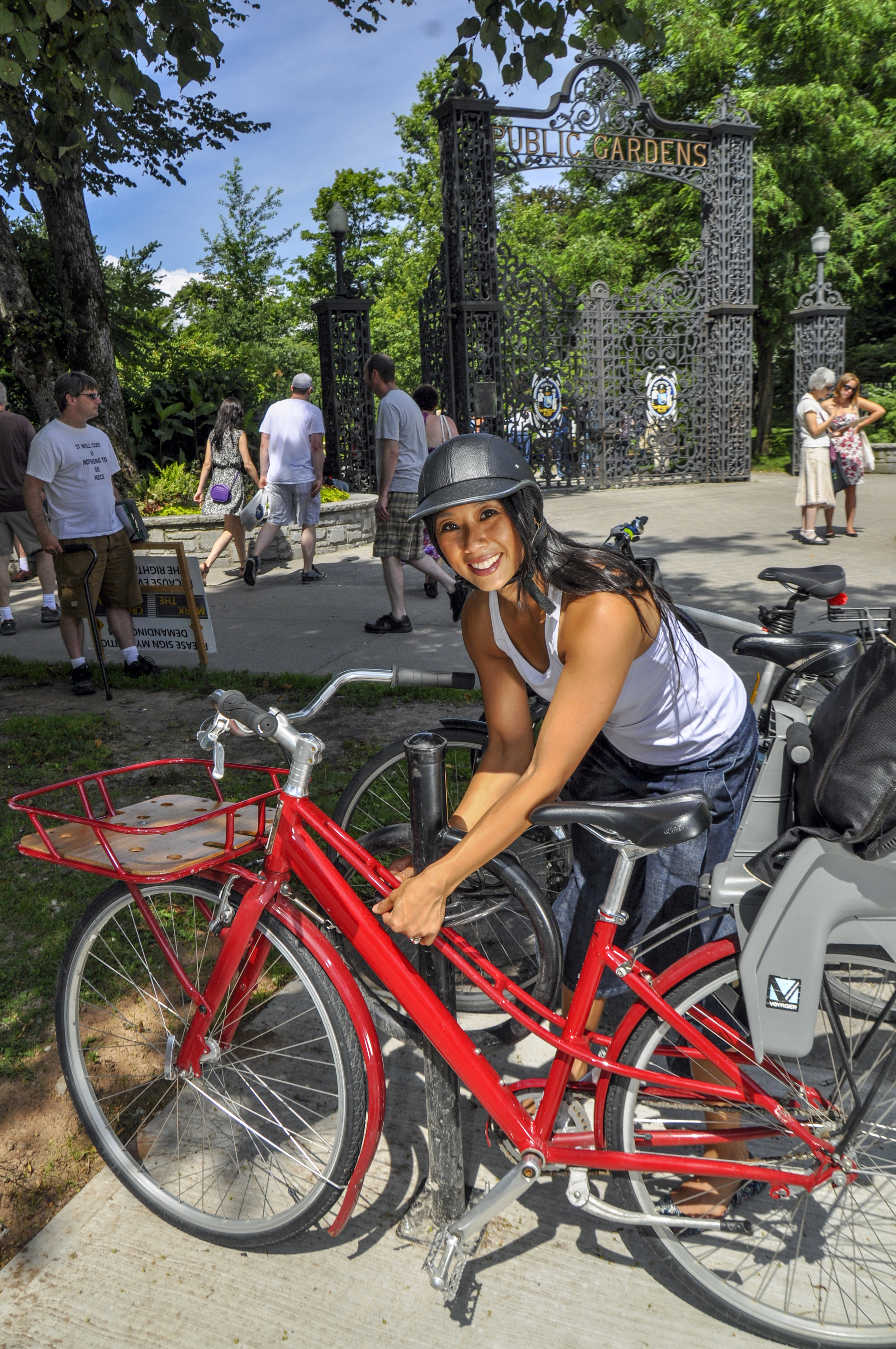 Cyclist at Public Gardens, Halifax